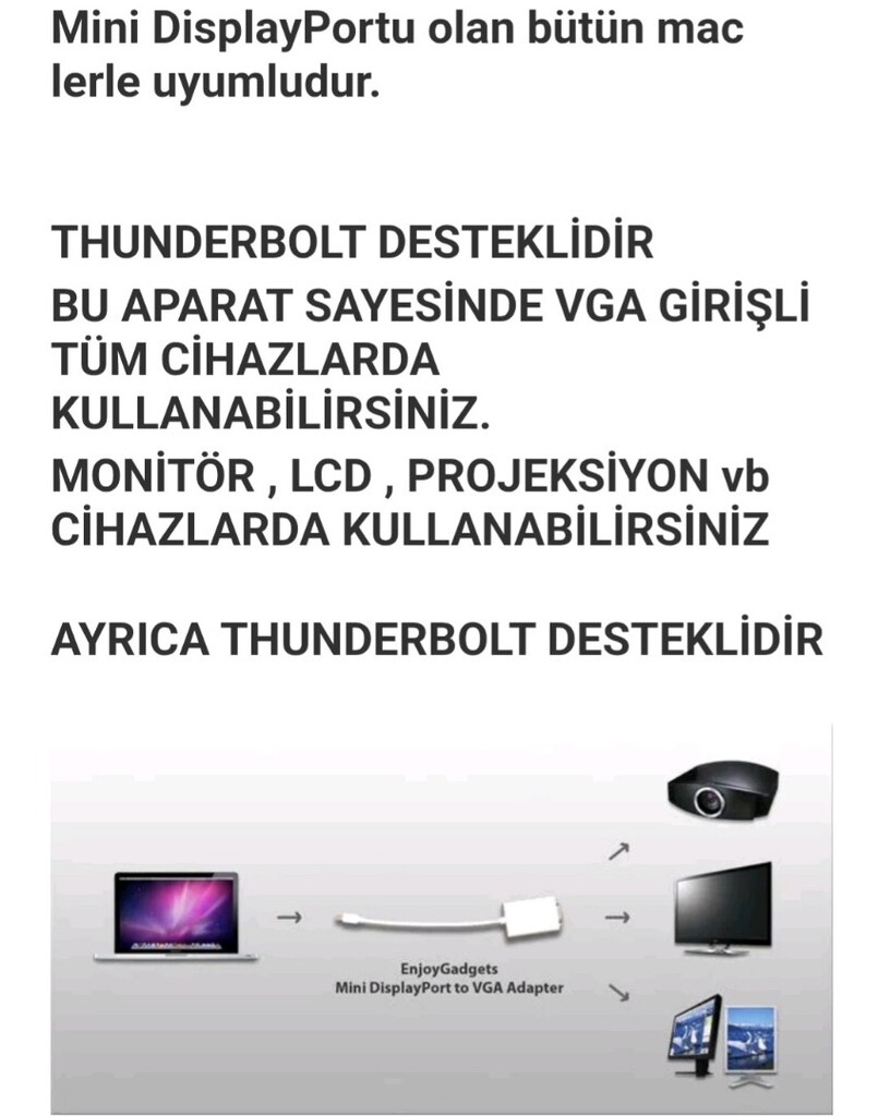 Mini Displayport to VGA Çevirici ADAPTÖR - 5