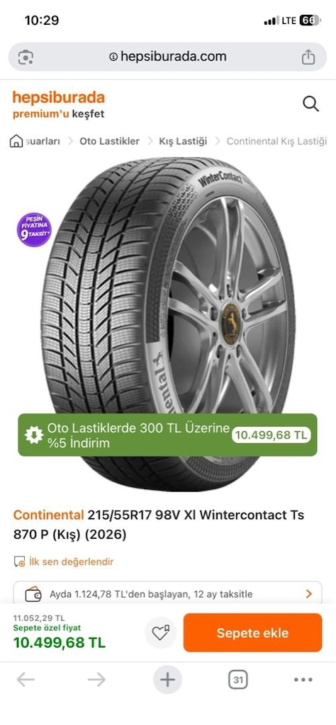 215/55/R17 Continental WinterContact TS870P V XL (2025) Kışlık Lastik - 9
