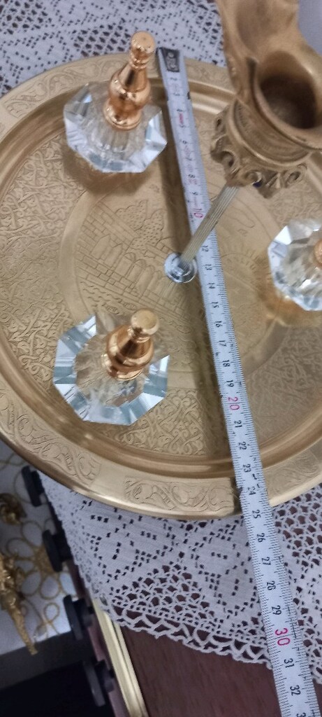 eski antika bronz şamdan - 7