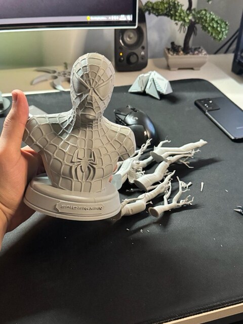 spiderman figür 3d yazıcı ile yapıldı