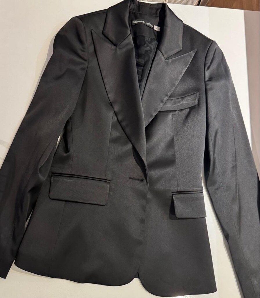 Siyah kadın şık blazer ceket