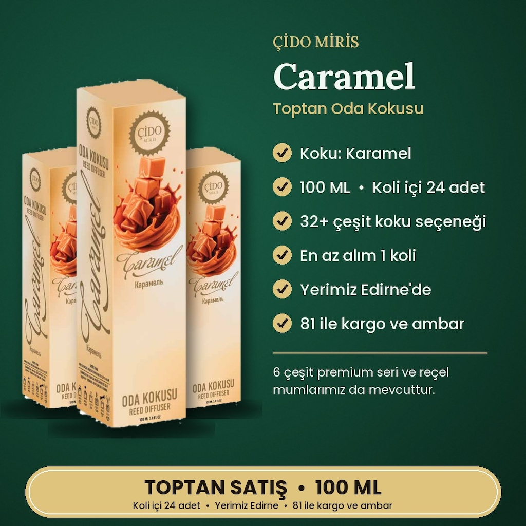 ÇİDO MİRİS KARAMEL ODA KOKUSU 100ML TOPTANCIDAN - 2