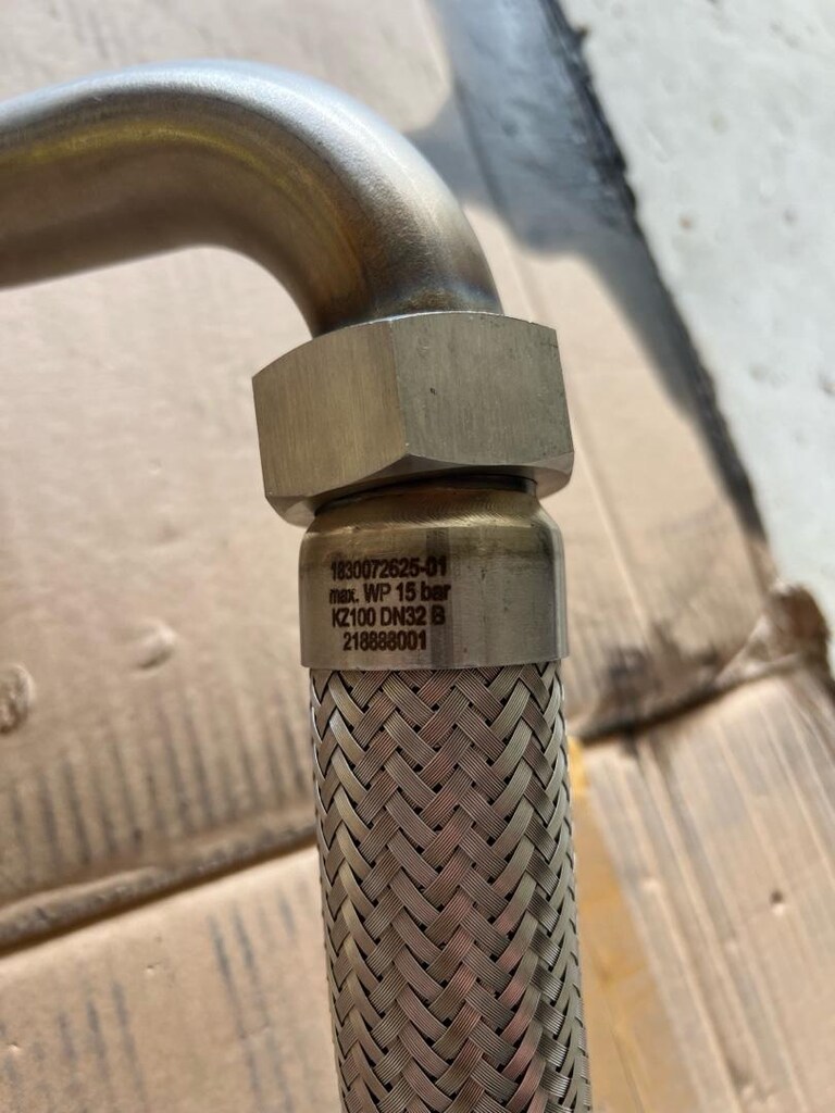 Paslanmaz Örgülü DN32 Metal Hortum Boru Grubu + İşlenmiş YEDEK PARÇA - 6