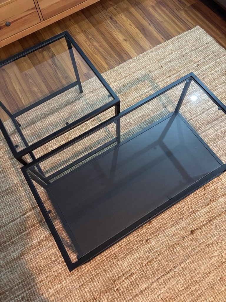 IKEA VITTSJÖ Cam Sehpa Seti – Çok Temiz / Sıfıra Yakın - 6