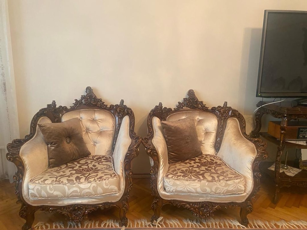 Oymalı Salon Takımı Antika Vintage (Hediyeli) - 6