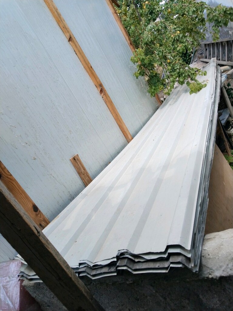 oluklu sac beyaz boyali - 2