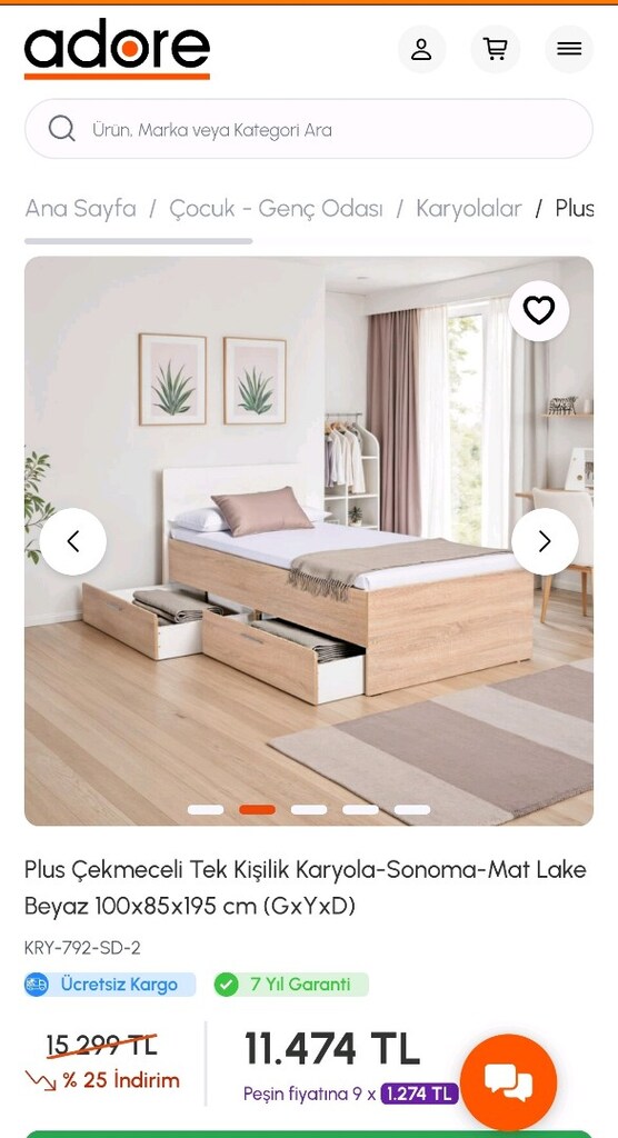 Adore Çocuk Odası Gardrop Karyola Yatak Kütüphaneli Çalışma Masası - 10