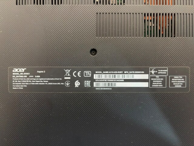 Acer Aspire 3 A315-42G-R3RY 16GB RAM / 250GB SSD Notebook Laptop