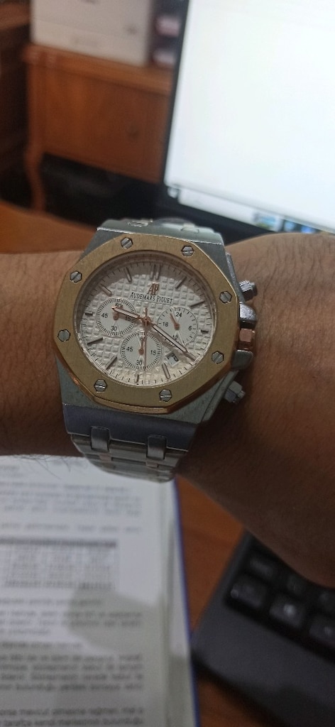 Audemars Piguet fonksiyonlu takvimli pilli çelik kol saati - 15
