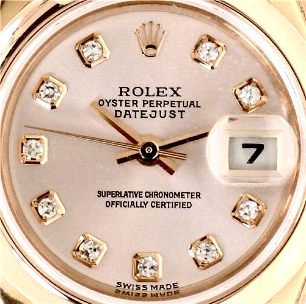 ‼İTHAL/SIFIR/KADIN/Rolex DateJust,Komple 18Kt.Gold,Pırlanta Kadran - 9
