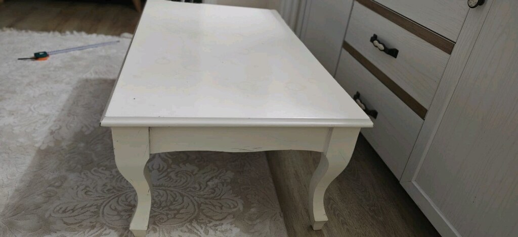 MDF Minimalist Beyaz Dikdörtgen Masa - 4
