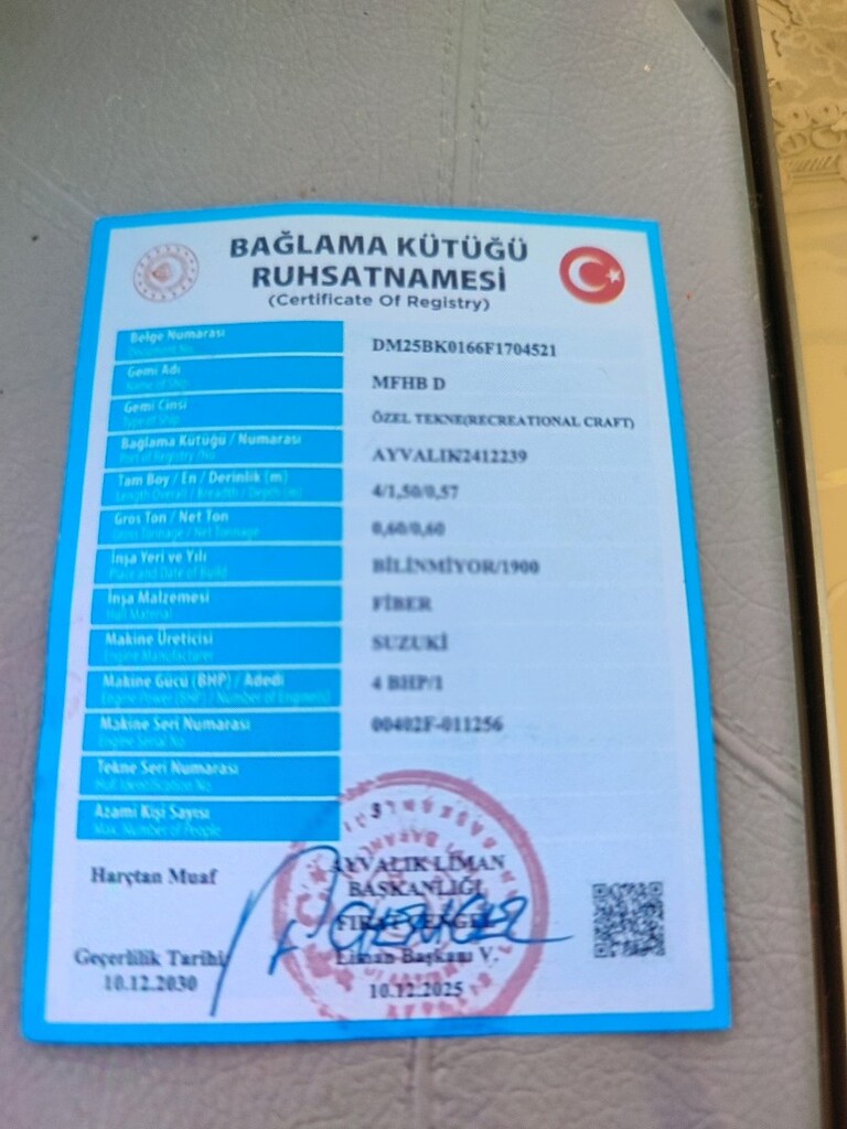 fiber 4 metre evraklı motorlu tekne - 3