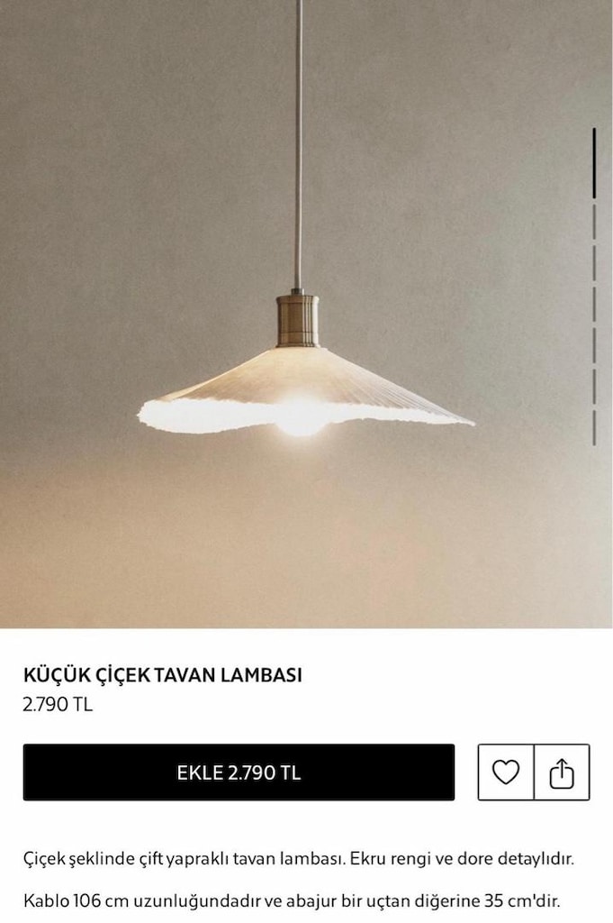 Zara home ikili avize - 2