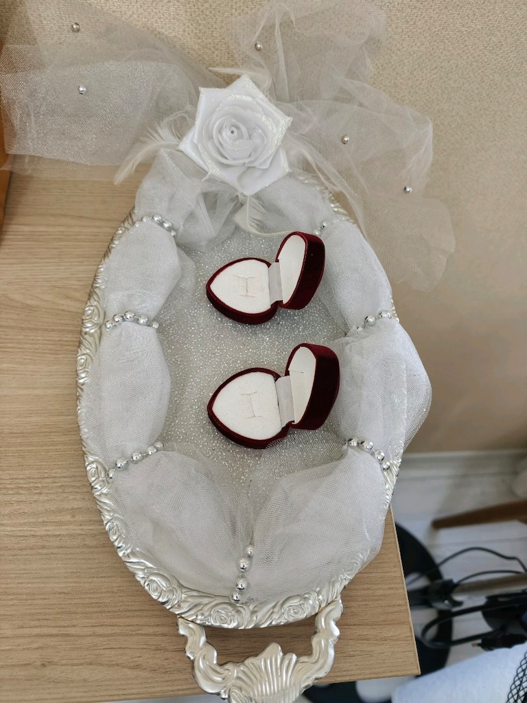 SIFIR GÜMÜŞ NİŞAN TEPSİSİ - 2