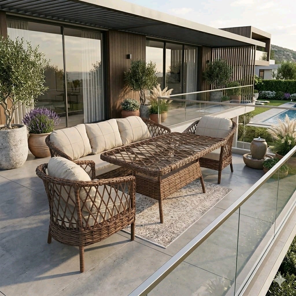 rattan bahçe balkon mobilyasi - 5