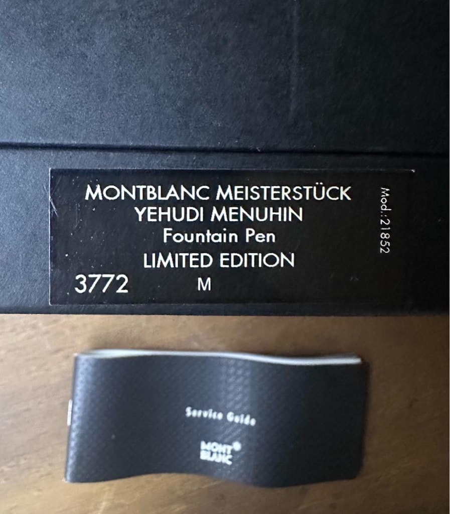 MONTBLANC YEHUDI MENUHIN 21852 21853 KOMPLE ORJ KOLEKSIYON SET - 11