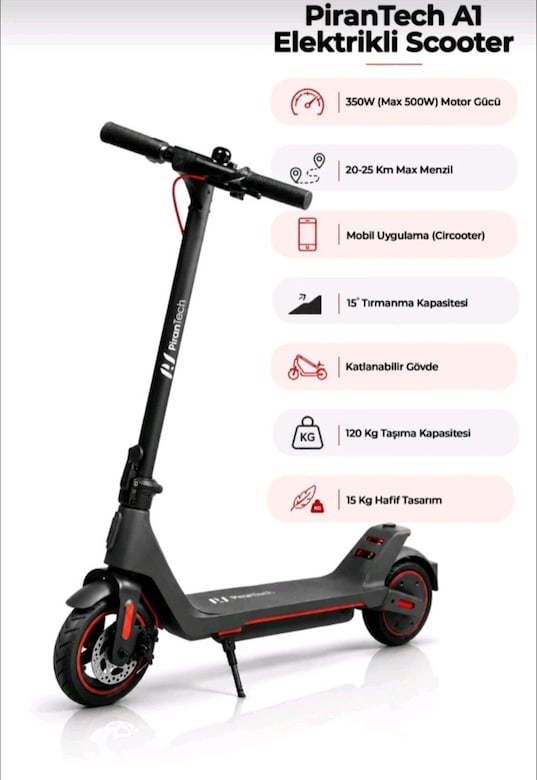 PiranTech A1 Elektrikli Scooter - 3