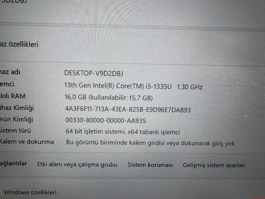 LENOVO THİNKPAD İ5 13. NESİL 16 GB RAM 256 M2SSD - 4