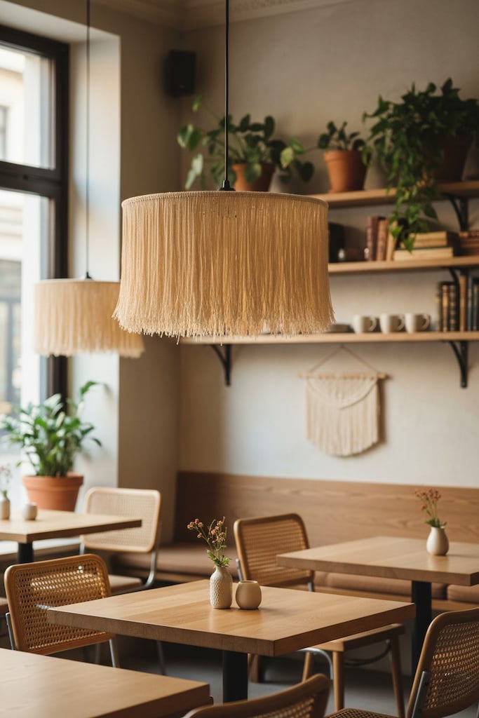 BOHO El Yapımı Saçaklı Sarkıt Avize 35 cm - 11