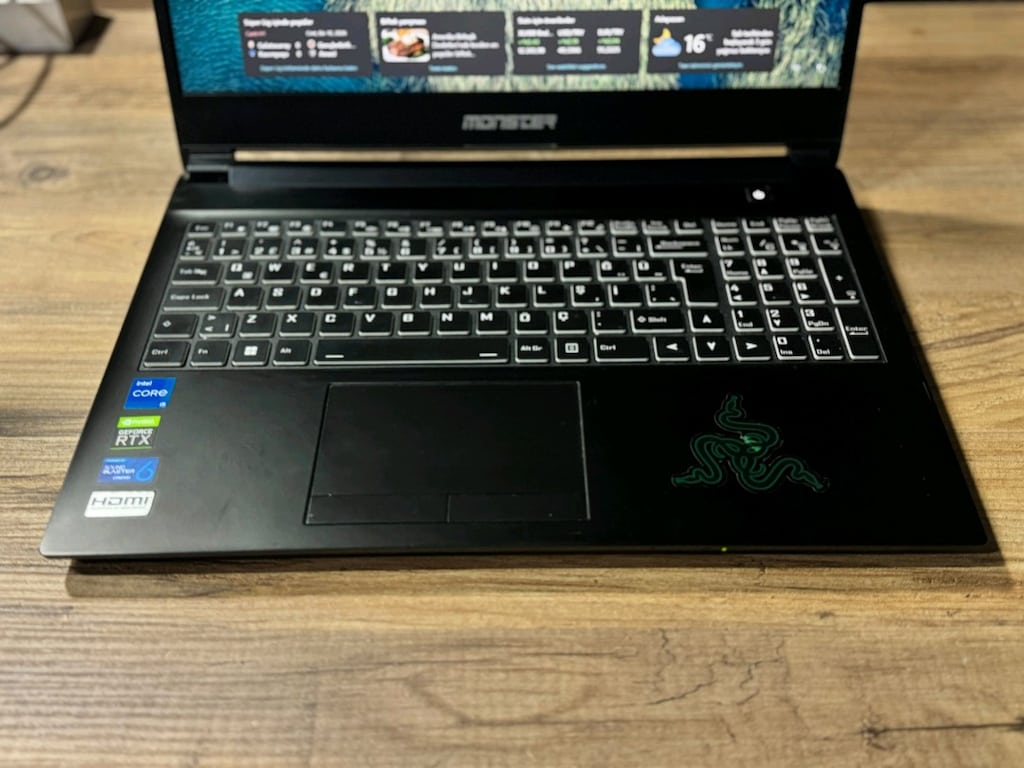 MONSTER RTX 3050TI İ5 11400F 16GB RAM 512 M2SSD TEMİZ LAPTOP - 7