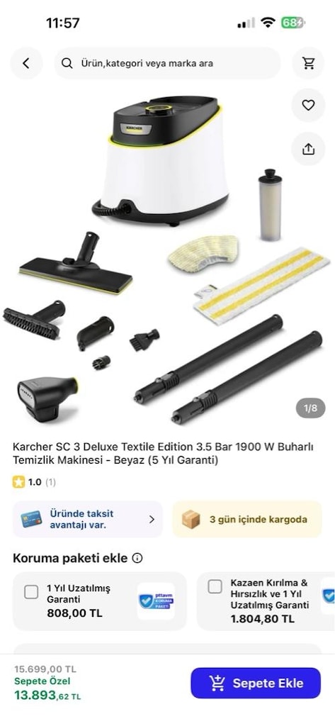 Karcher buhar temizleme. bakınası 5 yıl garantı sıfır - 2