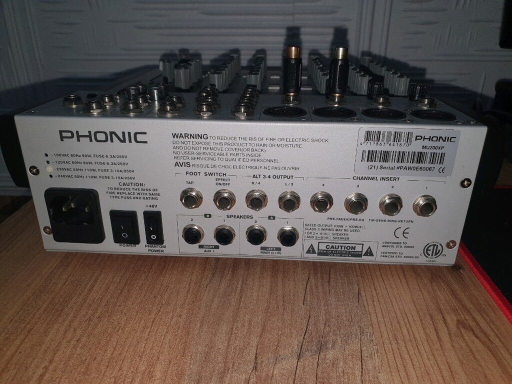 POWER MİKSER PHONİC MU200 XP - 5