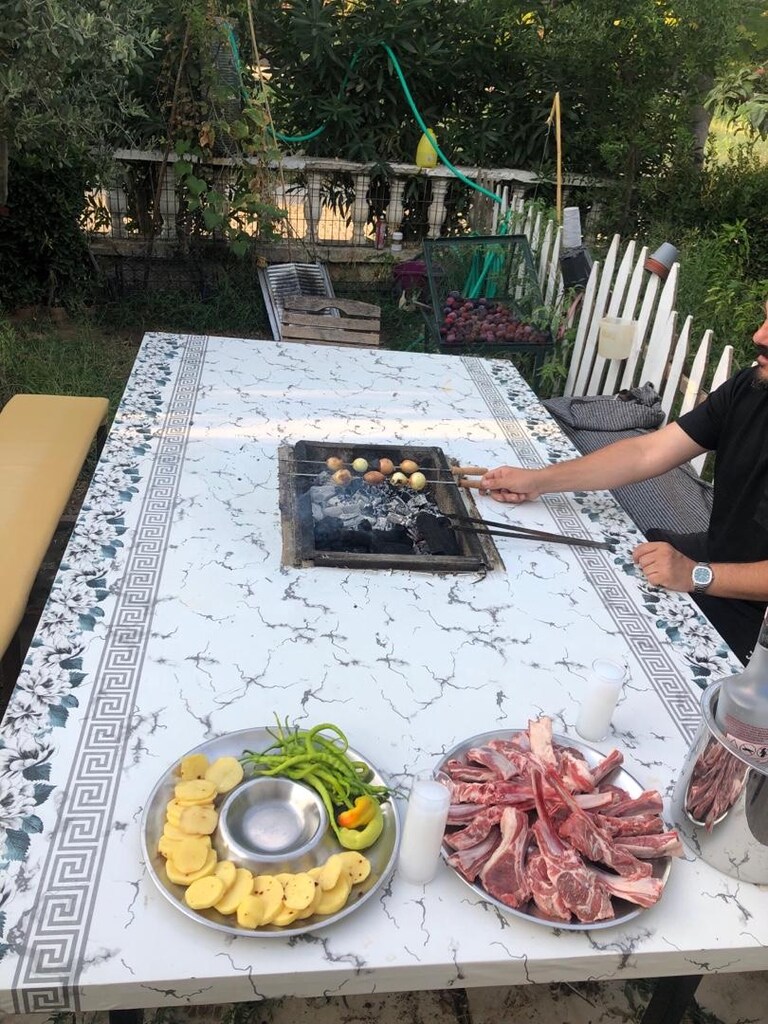 kalabalık aileler için mangal masa 2.20x1 m - 7
