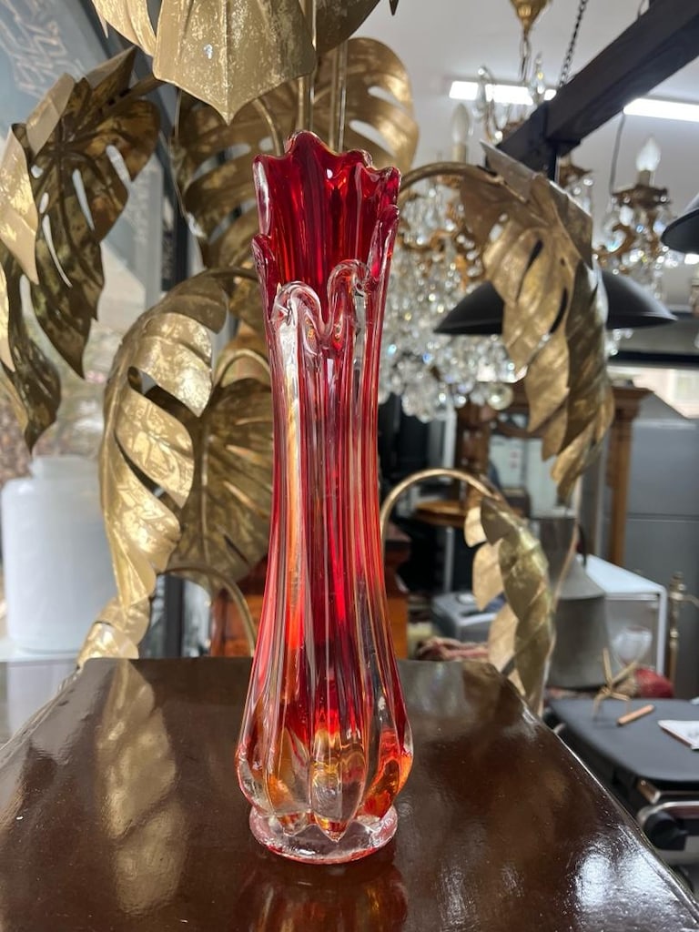 Kırmızı Murano Çiçeklik - 2