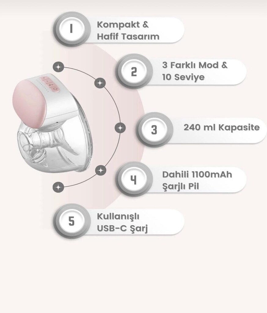 Süt Sağma Göğüs Pompası Otomatik 2 ADET - 4