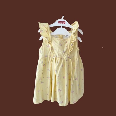LC Waikiki Baby Çiçekli Sarı Kız Bebek Elbise (18-24 Ay)