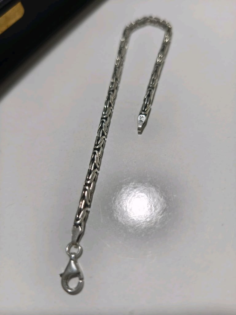 gümüş kral bileklik 3.3mm 10gr 21 cm - 5