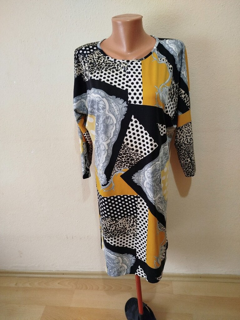 Yeni gibi çok rahat kumaşı elastan elbise. Boy 93 cm - 10