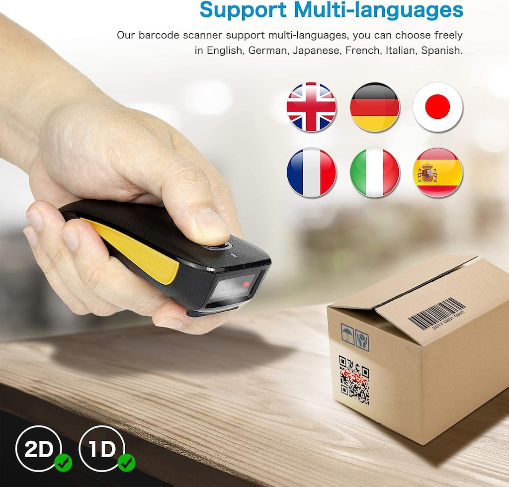 Netum C7501S Bluetooth Cep Tipi QR Kod & 1D 2D Barkod Okuyucu - 2
