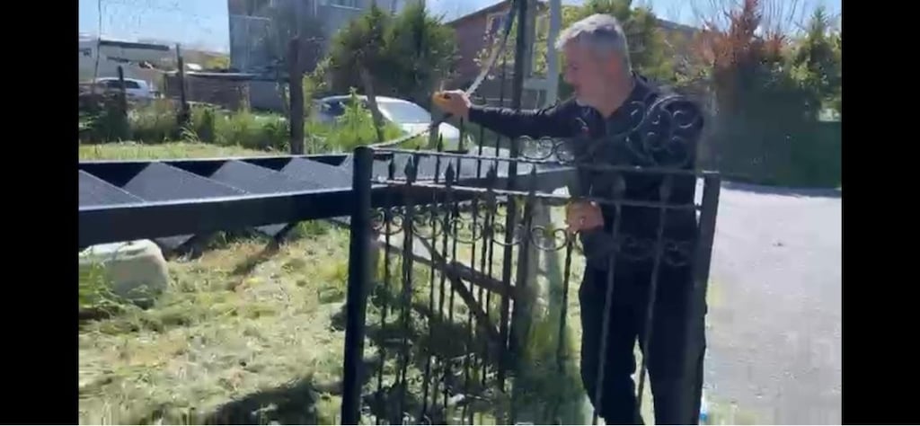 D 4 metre dövme demir el yapımı Ferforje kapı - 3