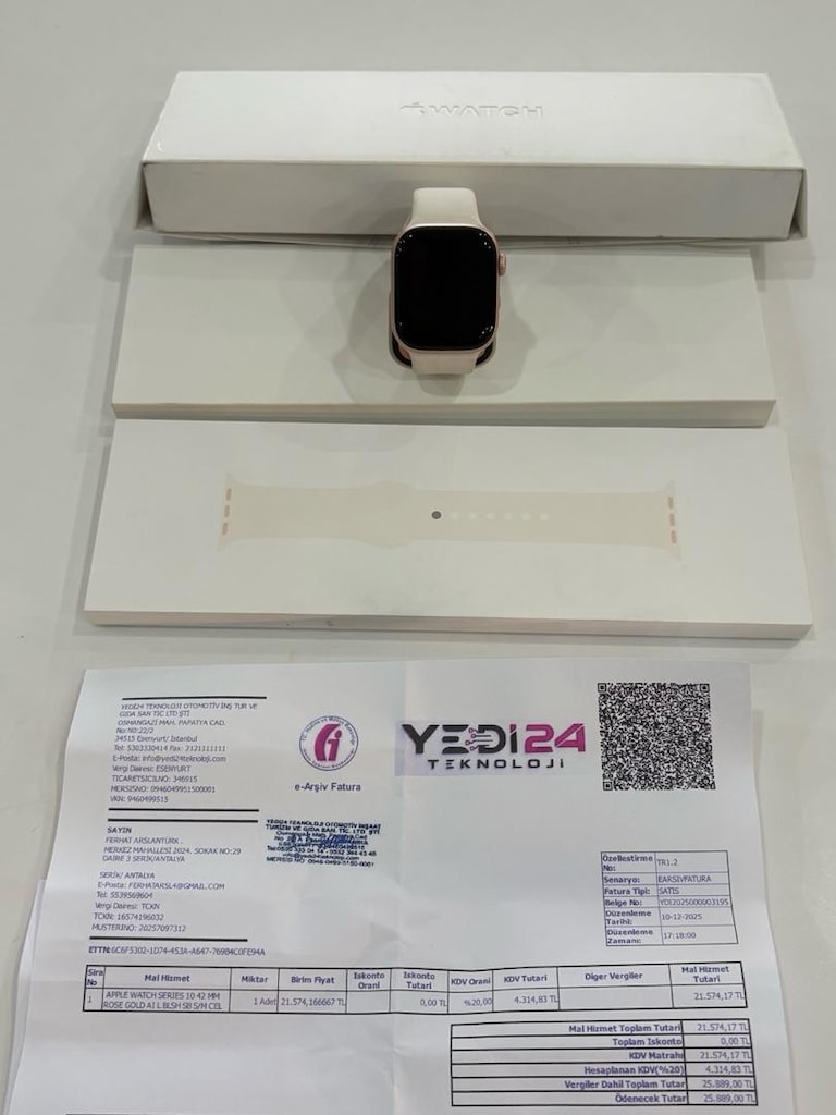 Apple Watch Series 10 42 mm Rose Gold GPS Sıfır Ayarında Faturalı - 5