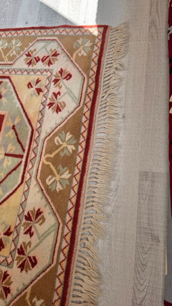 El dokuma yün Milas halısı 120x190 hatasız - 5