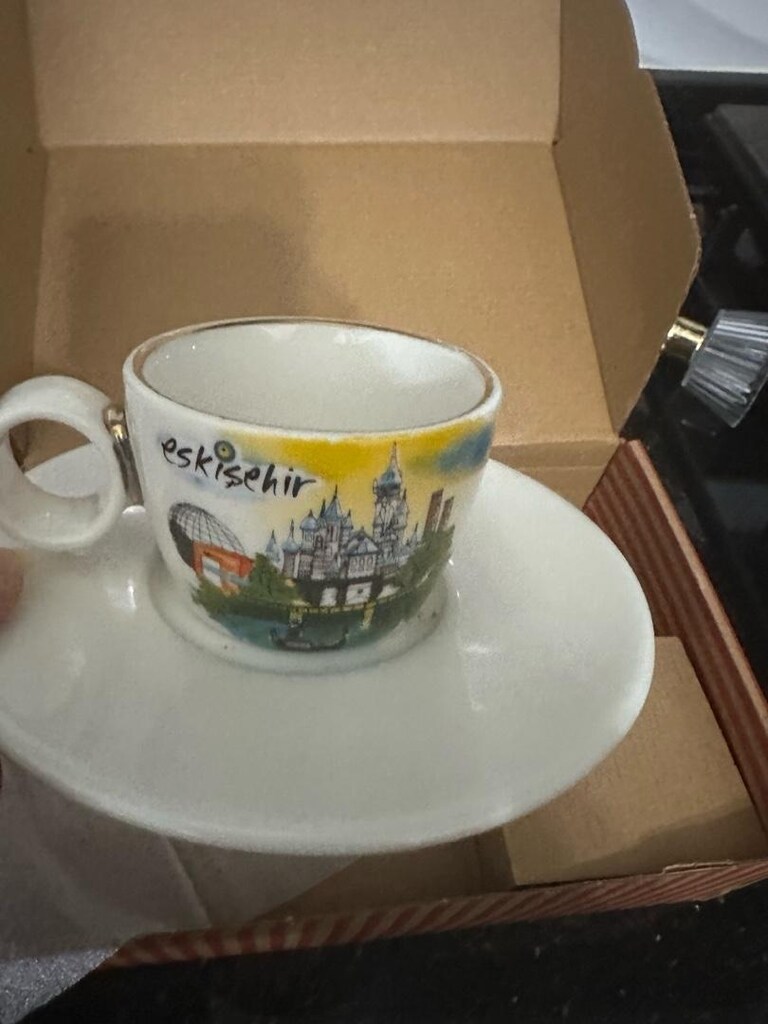 iki kişilik kahve fincan seti yeni kutusunda - 2