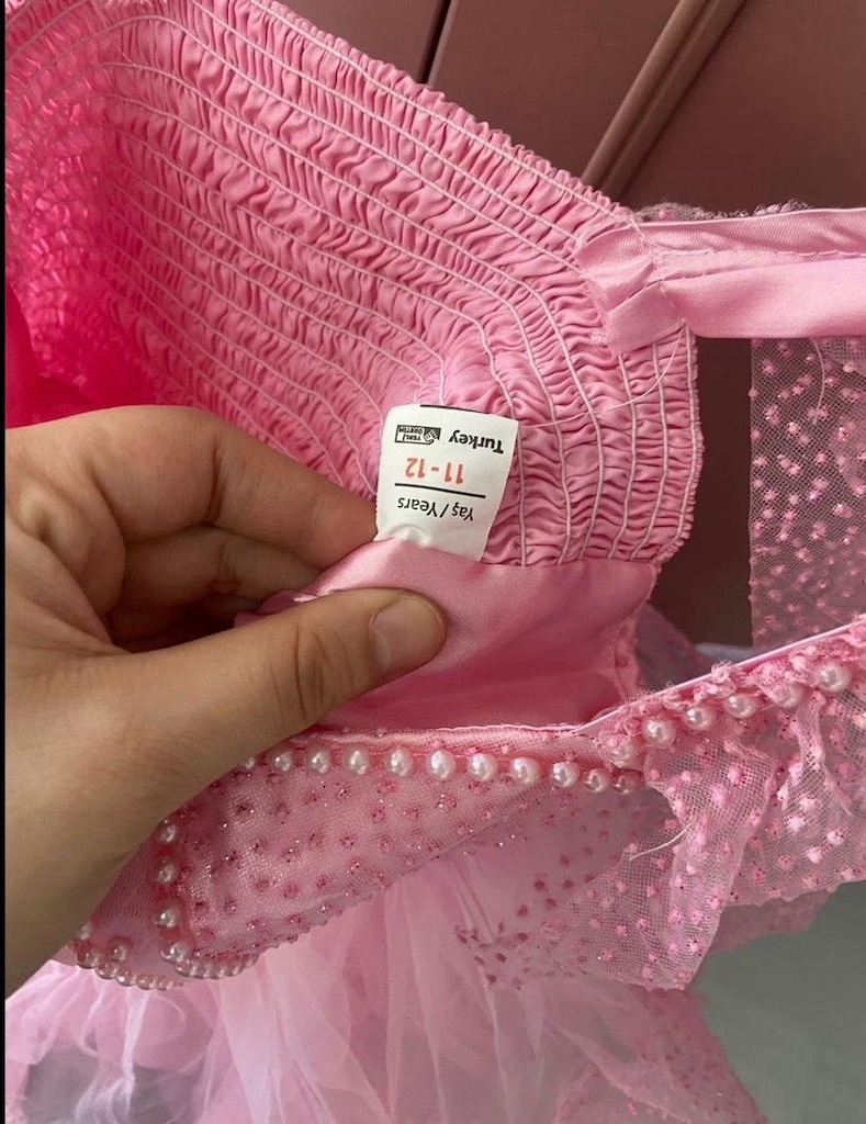 pembe kat kat tüllü kız çocuk abiye elbise - 10