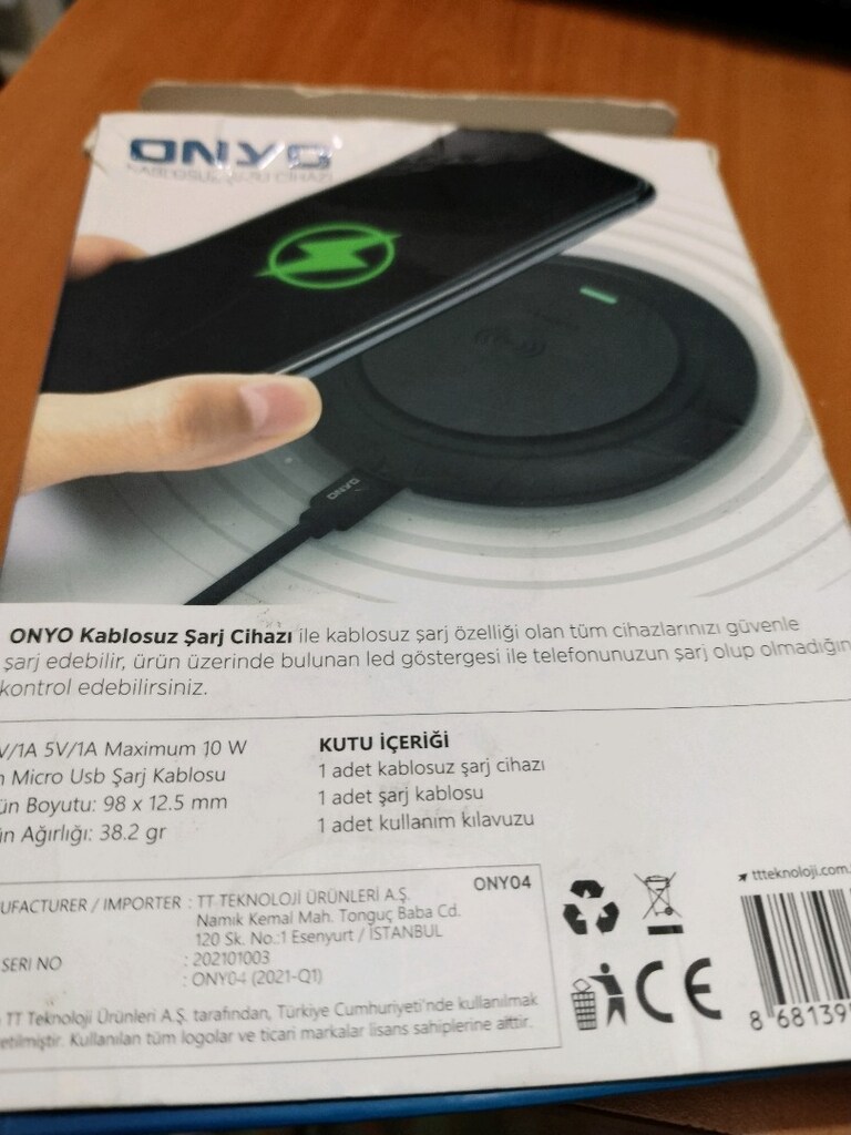 YENİ KUTUSUNDA MİCRO USB KABLOSUZ SARZ CİHAZI - 2