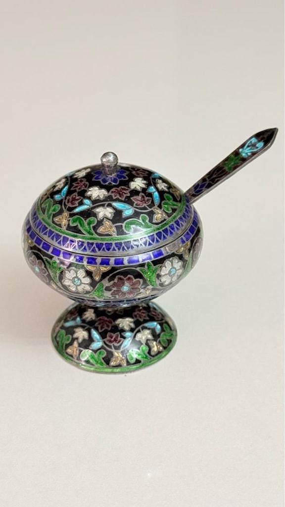 Dövme gümüş el yapımı cloisonné - 3