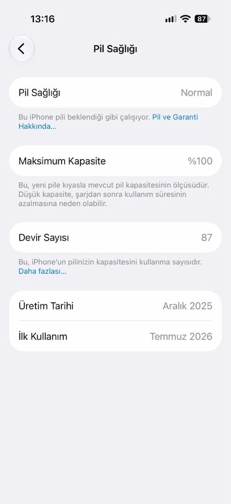 iphone 17 2.5 aylık Hatasız. 256 Gb - 11