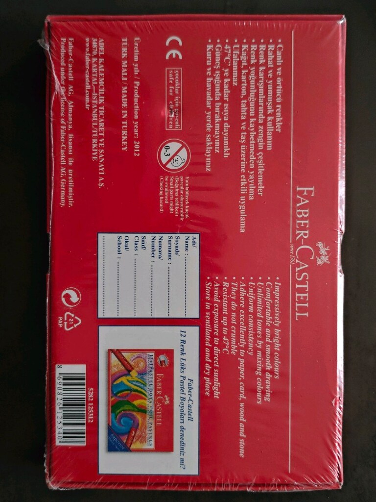 faber Castell pastel boya 12li+ keçeli kalem12 li - 3