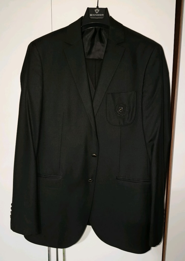 Diandor 3'lü Yelekli Takım Elbise - Slim Fit (Siyah)