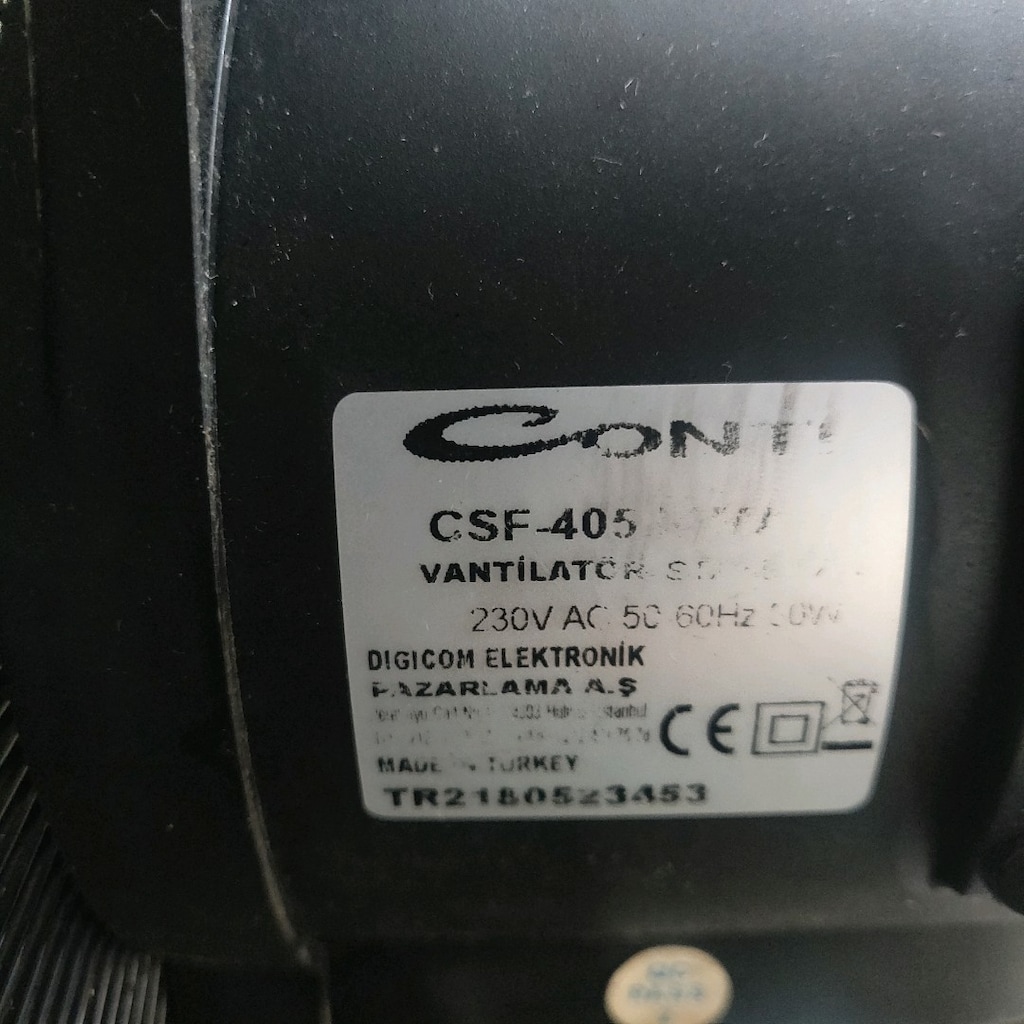 Temiz Conti CSF-405 Vantilatör - 50W Güçlü Soğutmanot.mada üstü modeli - 6