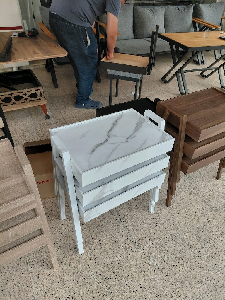 3 lü tepsi mdf zigon sehpa - 4