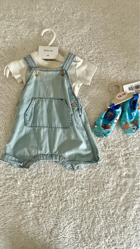 H&M Organik Pamuklu İkili Takım + Deniz Ayakkabısı HEDİYE - 6