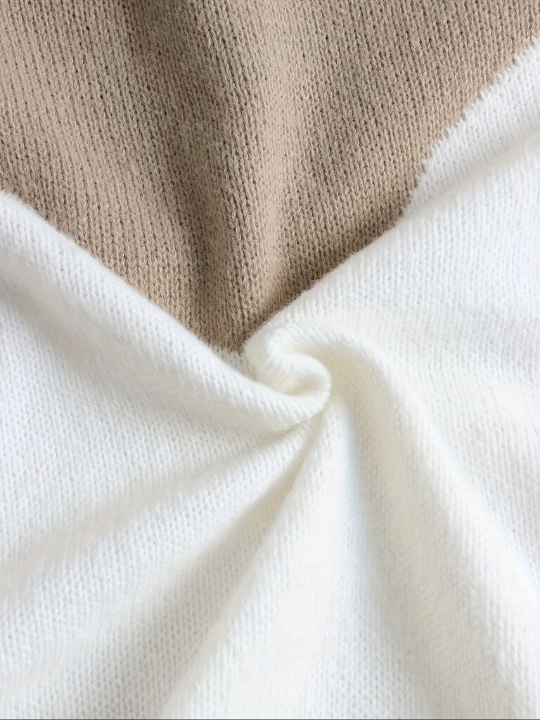 B042 Kapüşonlu İpli ve Renk Koordinasyonlu Mükemmel Triko Hoodie - 5