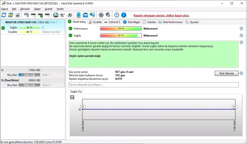 160Gb Sata 3 7200rpm 3.5inç HDD - 2