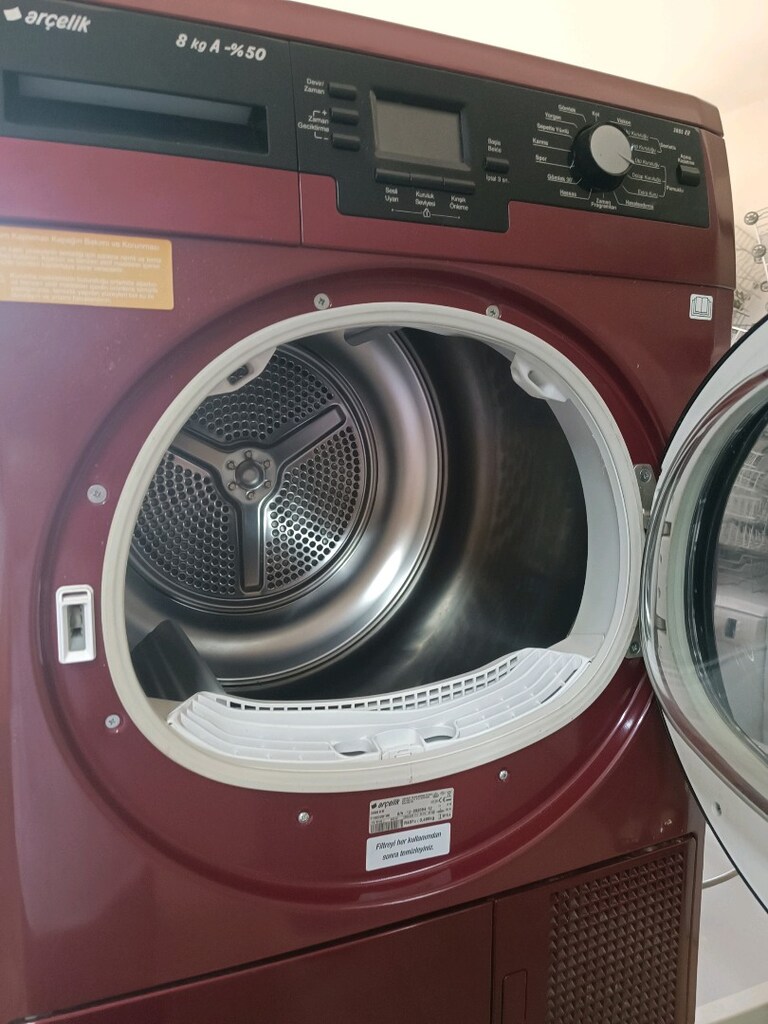Arçelik bordo renk 8 kg ısı pompalı çamaşır kurutma makinesi - 5