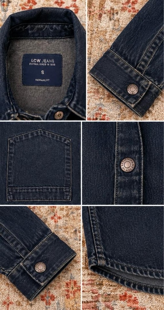LC Waikiki Jeans marka, lacivert denim gömlek ceket. - 3